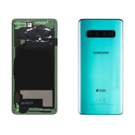 Samsung Galaxy S10 Duos (SM-G973F / DS) Hátlap prizma zöld GH82-18381E