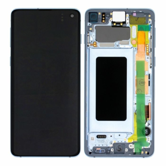 Samsung SM-G973 Galaxy S10 LCD kijelző / képernyő + érintőképernyő - kék