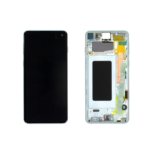 Samsung SM-G973 Galaxy S10 LCD kijelző / képernyő + érintőképernyő - Prizma zöld