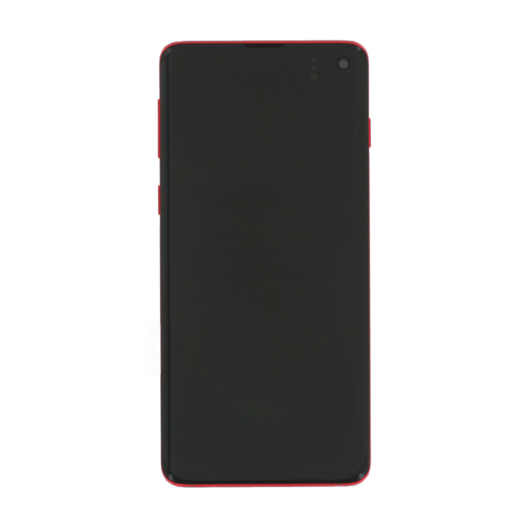 Samsung SM-G973 Galaxy S10 LCD kijelző / képernyő + érintőképernyő - piros