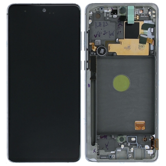 Samsung SM-N770 Galaxy Note 10 Lite LCD kijelző / képernyő + érintőképernyő - ezüst