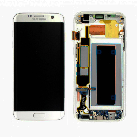 Samsung SM-G935F Galaxy S7 Edge LCD kijelző / képernyő + érintőképernyő - ezüst