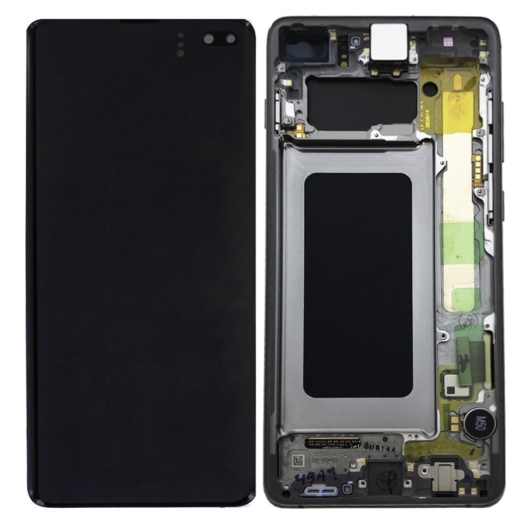 Samsung SM-G975 Galaxy S10 + / S10 Plus LCD kijelző / képernyő + érintőképernyő - prisma fekete