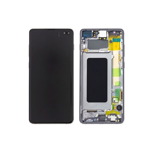 Samsung SM-G975 Galaxy S10 + / S10 Plus LCD kijelző / képernyő + érintőképernyő - prizma fekete