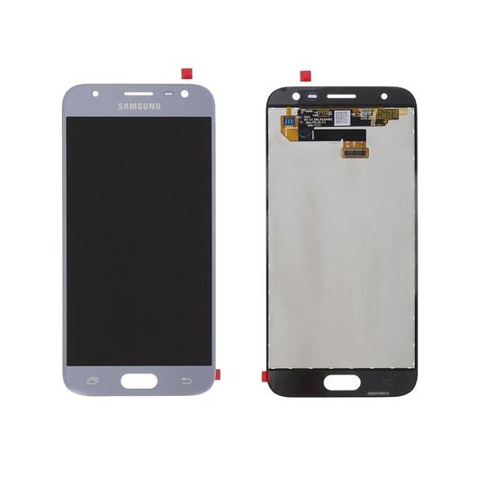 Samsung SM-J330 Galaxy J3 (2017) LCD kijelző / képernyő + érintőképernyő - ezüst